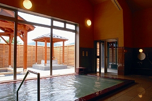 山陰・浜坂・七釜 源泉かけ流し日帰り温泉 ゆ~らく館 大浴場(石風呂)